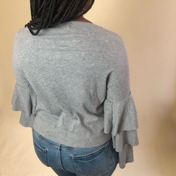 Tiered Sleeve Ribbed Long SleeveTop - Picture 15 of 15